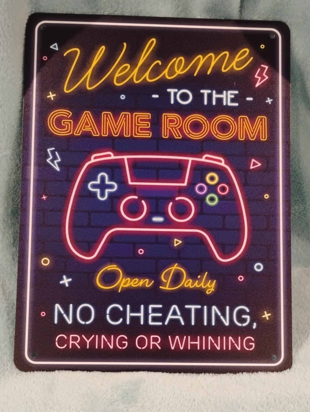 "Welcome to the Game Room" Metal Sign